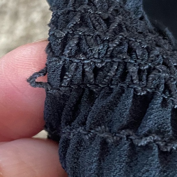 Michael Kors Off Shoulder Smocked Waist Mini Dress Size M Whimsigoth Fall - Picture 6 of 8